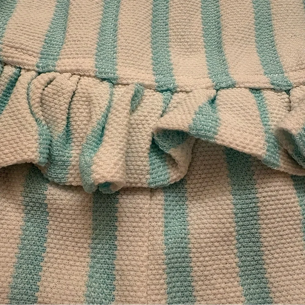 Vince Camuto Big Girls Size 10 Blue and White Jumpsuit with Nautical Stripes